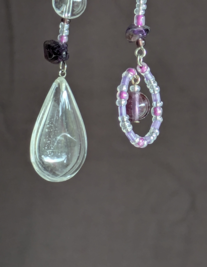 Cristal de roche et améthyste.