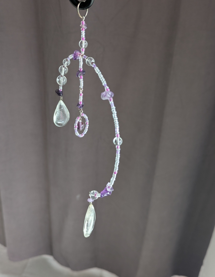 Cristal de roche et améthyste.