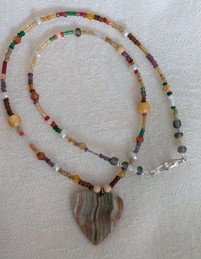 Onyx multicolore rayé